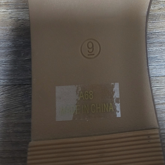 Athlefit Paris Slide Sandals with Black and Tan Straps Size 9 - Picture 5 of 7